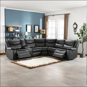 Sofá Modular Moderno Reclinable en Forma de L, Tapizado en Tela, con Consola, Venta al Por Mayor - Product Image 2