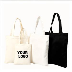 Promotional Gifts Custom Logo Printed Large Foldable Canvas Women <b>Tote</b> Bag Shopping Bags With <b>Zip</b> - Product Image 1