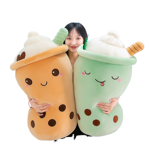 Fábrica al por mayor Venta caliente nuevo 25 35 50 70cm Linda taza de perla juguete de peluche burbuja dibujos animados burbuja taza de té almohada de felpa - Product Image 1