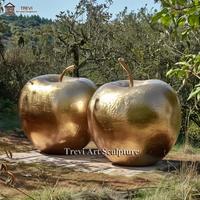 Grande sculpture de pomme en bronze TREVI, personnalisée, moderne, abstraite, en métal, pour la décoration d'hôtels et de galeries