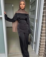 Vente en gros de tenues en deux pièces pour le Ramadan, hauts et pantalons pour femmes, robes Abaya musulmanes, chemises, kaftans marocains, ensembles islamiques musulmans