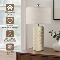 Lampe de chevet pour chambre à coucher, cadeaux d'anniversaire pour femmes, maman, cadeaux de déménagement, décoration de maison neuve, lampe de bureau en céramique