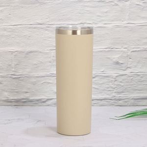 Gobelet isotherme à sublimation vierge 20oz en acier inoxydable à double paroi, mince et droit, avec couvercle - Product Image 6
