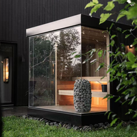 Nachhaltige Holz-Außensauna Umweltfreundlicher Vorgefertigter Wellness-Pod