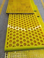 Panneau de tamis en polyuréthane à trous carrés, plaque de tamis PU pour crible vibrant minier