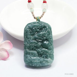 Colgante Unisex de Jade Natural Grado A con Nueve Dragones Protectores, Collar Zodiacal de Agua Azul FC4112803, Jade Natural de Primera Calidad - Product Image 5