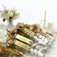 Accessoires de décoration pour bouquet de fleurs en acier inoxydable poli miroir, carte personnalisée pour anniversaire de mariage, étiquette de couple sur mesure Yiwu