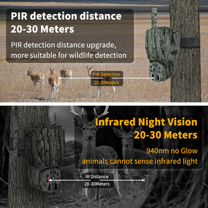 Fotocamera da Caccia PTZ 4G LTE con Visione Notturna 940nm Senza Luce Visibile, Fotocamera Wireless con SIM per Caccia, Mimetica Verde con Pannello Solare - Product Image 5