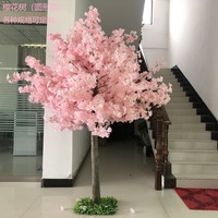 Centre de table de mariage intérieur, arbre artificiel de cerisier rose romantique, en plastique écologique, 1,5-2m, décoration