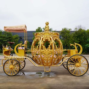 Chariot électrique sans chevaux en forme de citrouille, 4 places, directement de l'usine, idéal pour les mariages, les parcs d'attractions et les visites touristiques - Product Image 5