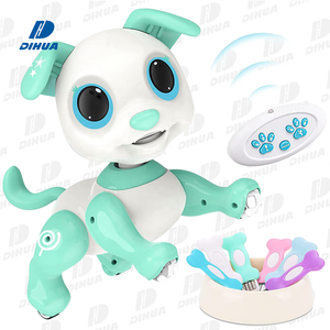 Jouet de chien robot interactif à détection de gestes avec des sons de marche, des aboiements, des lumières, un chiot réaliste télécommandé pour enfants - Product Image 1