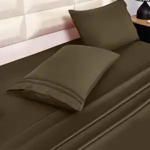 थोक चार मौसम होटल बिस्तर सेट, सुपर नरम 100% पॉलिएस्टर चादर बिस्तर सेट