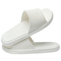 Sandalias Unisex de EVA con Rayas, Antideslizantes, Plataforma Gruesa, Secado Rápido, para Ducha, Baño, Hogar, Hotel, Uso Diario en Interiores y Exteriores