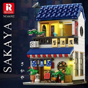 Reobrix 66502 Japanese style creative construction street view series izakaya arcade store assembling building <b>block</b> toys - Product Image 3