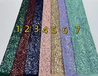 Tissu à paillettes violettes irisées dentelle africaine tissu de broderie de luxe paillettes perlées dentelle tissu à paillettes pour robe de soirée pour femmes