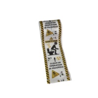 Papier toilette en bambou fantaisie, 2 plis, 25 m, rouleau de papier toilette imprimé avec des messages amusants de précaution et d'avertissement de danger