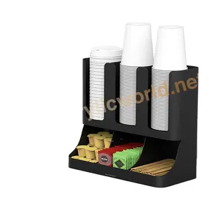 Zwart Acryl Papier Bekerhouder Voor Koffie Winkel/Cup Acryl Display