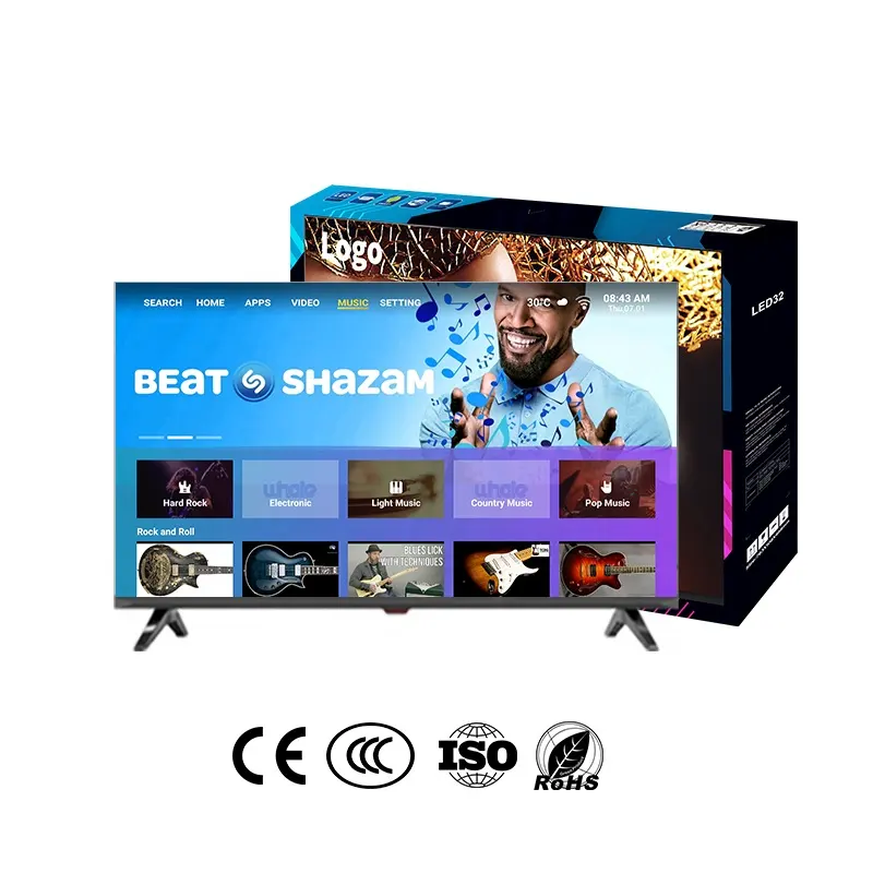 Produsen layar datar 32 inci TV pintar UHD LED LCD televisi Android TV Pintar 32