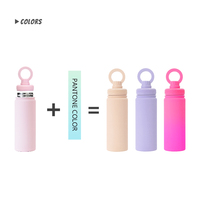 War Mini termos vakum anak perempuan, Mug olahraga logam vakum Logo 18oz, termos kopi dingin/air panas 500ml termos termal dingin/panas