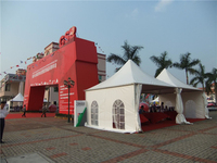 Tente de pagode d'exposition en aluminium 3x3M 4x4M 5x5M Tente pentagonale pour événements Stand de salon professionnel
