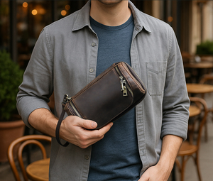 Bolsa Organizadora de Electrónicos, Bolsa Pequeña para Viajes, Organizador de Tecnología, Cubos de Embalaje, Accesorios <span class=keywords><strong>Crazy</strong></span> Horse, Bolsa de Almacenamiento para Exteriores - Product Image 3