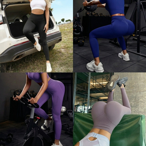 Tendance 2026 Leggings de yoga et de sport sans couture pour femme, taille haute, effet push-up fessier, personnalisables à bas prix, avec logo personnalisé, vente en gros - Product Image 4