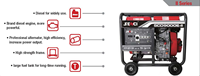 Générateur diesel Senci à deux cylindres, triphasé, 10KW, 12KW, 16KW, 15KVA, 20KVA, à châssis ouvert