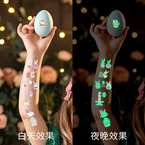ชุดสติ๊กเกอร์ลายยูนิคอร์นเรืองแสงสำหรับเด็ก ลายการ์ตูนข้ามพรมแดน สำหรับฮาโลวีน คริสต์มาส และอีสเตอร์ - Product Image 4
