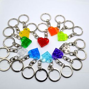 K249 2023 Xây Dựng Khối Trái Tim Trong Suốt Gạch Móc Khóa Quà Tặng Cho Bạn Trai Bạn Gái Người Bạn Gia Đình Ngày Valentine - Product Image 2