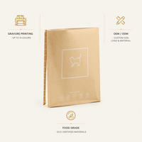 Sachet Doypack Personnalisé en Papier Kraft Imprimé, Étanche, pour Aliments pour Animaux de Compagnie