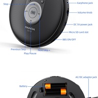 Reproductor de CD Portátil de Buena Calidad Directo de Fábrica/CD-R/CD-RW/MP3/WMA con Altavoz USB y Pantalla, Modelo de Plástico CD-12