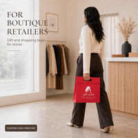 Sac cadeau en papier personnalisé avec logo, poignée découpée, sac de shopping pliable en gros, emballage de détail, sac fourre-tout pour boutique