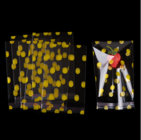 Sacs d'emballage pour bonbons et biscuits à pois rouges OEM, sacs auto-adhésifs transparents en plastique BOPP pour pâtisserie DIY