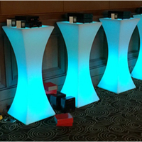 Table de cocktail LED rechargeable IP68, changeant de couleur, éclairée par LED, pour centre commercial, discothèque, mobilier