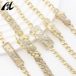 St. Jude Religiosa Zircônia Pulseira 14K & 18K Ouro Amarelo Cobre Banhado A Ouro Latão Jóias para Presentes - Product Image 2