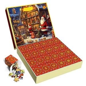 Calendrier de l'Avent de <span class=keywords><strong>Noël</strong></span> 2025, boîte mystère personnalisée en usine, vente chaude, <span class=keywords><strong>puzzle</strong></span> de 1000 pièces pour <span class=keywords><strong>Noël</strong></span> - Product Image 2