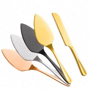 Stainless Steel Gold Cutlery Set Wedding Cake Knife and Server Pizza Cutter-Premium Cake Tools and Server Set - Product Image 1