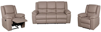 Canapé sectionnel inclinable manuel Chesterfield moderne en PU avec logo personnalisé, surdimensionné, 5 places, configuration 3+1+1