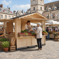 Stands de marché de Noël pliables en bois préfabriqués