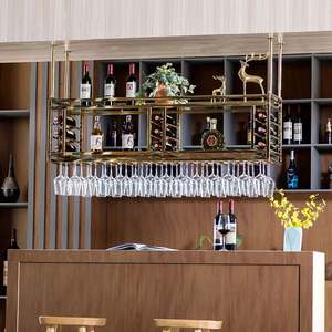 Элитная настенная подставка для вина в стиле рустик с изображением фламинго - Product Image 4