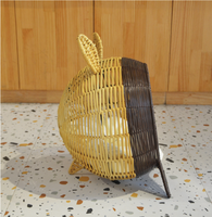 Lit pour animaux de compagnie en rotin tressé à la main, super respirant, panier pour animaux de compagnie, cages pour animaux de compagnie.