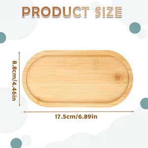 Plateau en bambou, plateau de service en bois, adapté aux croissants, au café, aux sous-verres de petit-déjeuner ou aux plateaux décoratifs (17,5 x 8,8 cm) - Product Image 2
