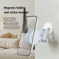 Support mural magnétique multifonctionnel pour téléphone portable, avec adhésif 3M, support de téléphone pour voiture, support pliable rétractable pour salle de bain