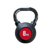 Kettlebell en fonte de caoutchouc de haute qualité de 4 kg à 32 kg, logo personnalisé, poids libres, équipement d'entraînement, ensemble de kettlebell