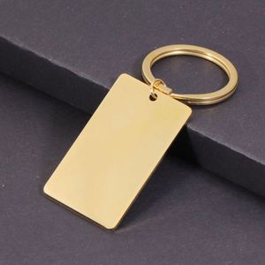 Llavero de Acero Inoxidable con Acabado Espejo, Placa en Blanco para Grabar, Regalo para Mujer, Texto Personalizado, Logotipo, Código QR, Código de Barras - Product Image 3