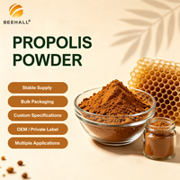 Fabrication de produits en poudre de propolis BEEHALL OEM avec étiquette et emballage personnalisés