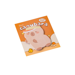 Blocs-notes adhésifs en forme de capybara, 30 feuilles, bloc-notes adhésif mignon de dessin animé pour étudiants et usage au bureau - Product Image 4