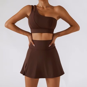 Conjunto <span class=keywords><strong>Deportivo</strong></span> para Mujer Lanyu, Falda-Pantalón de Golf de Cintura Alta, <span class=keywords><strong>Sujetador</strong></span> <span class=keywords><strong>Deportivo</strong></span> de Un Hombro, Talla <span class=keywords><strong>XL</strong></span>, Falda de Tenis Estampada, Conjunto de 2 Piezas, Pantalones Cortos Transpirables - Product Image 4