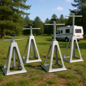 Soportes estabilizadores para caravanas Db Wholesale, de aluminio y acero, paquete de 4, nivelación manual para caravanas, remolques de viaje y autocaravanas - Product Image 2