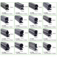 Bande de protection de porte en acier découpé et soudé en forme de U, joint de protection contre les intempéries pour porte de bus/camping-car, côté/haut, écologique, noir